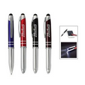3-in-1 stylus metal ballpoint pen & LED flashlight